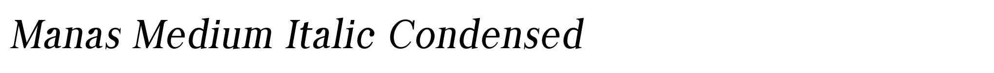 Manas Medium Italic Condensed image